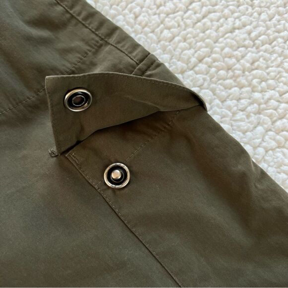 Y2K VTG Gloria Vanderbilt Cotton Olive Wide Leg Cargo Pants Waist SZ 12 - Picture 12 of 12